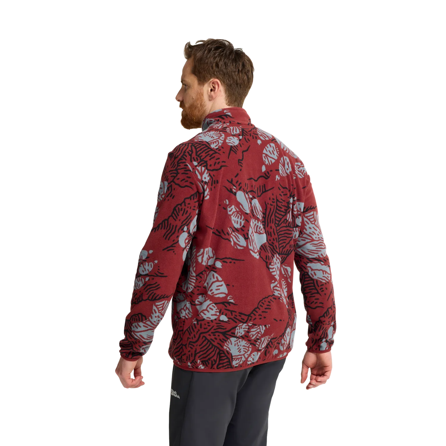 JACK WOLFSKIN PAW ERA 100 PRINT polaire homme demi-zip