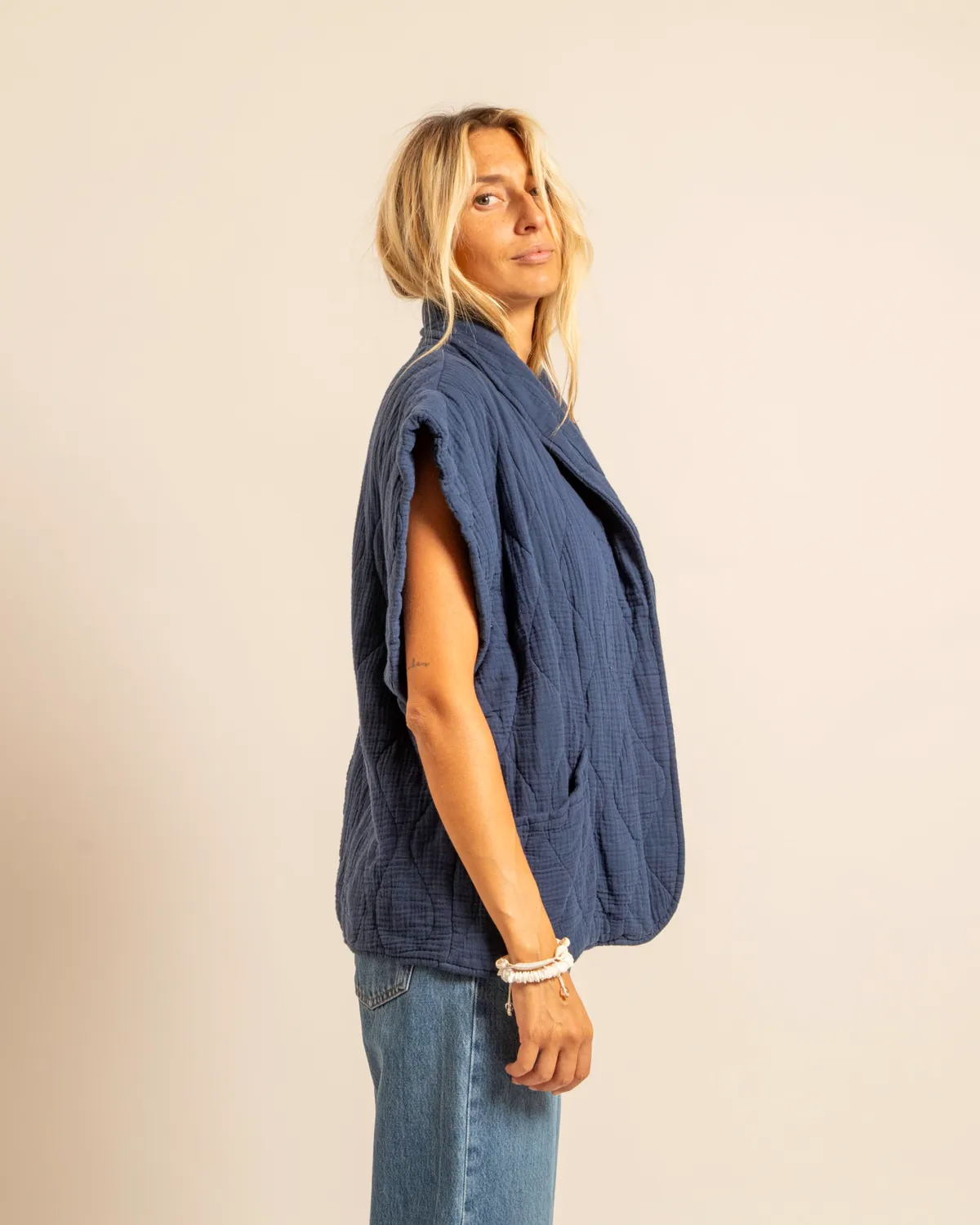 AOKYANOS Brooklyn gilet nuit double gaze coton