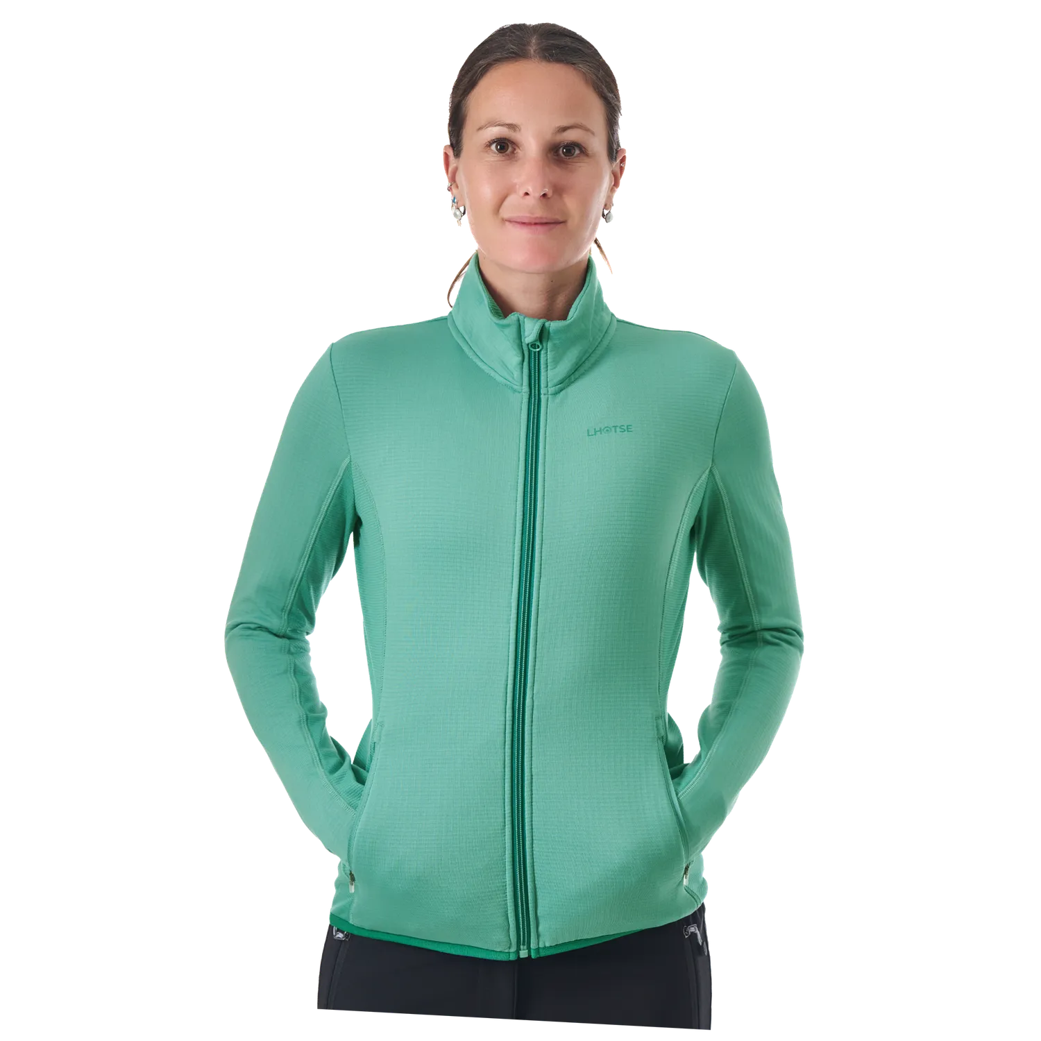 Lhotse Greta wasabi polaire grid zippée femme