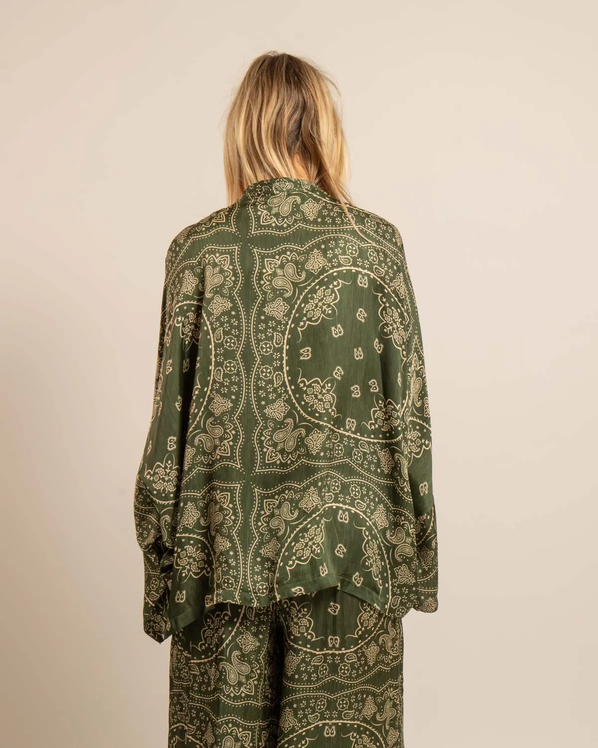 AOKYANOS Chicago Bandana Kaki Light kimono viscose