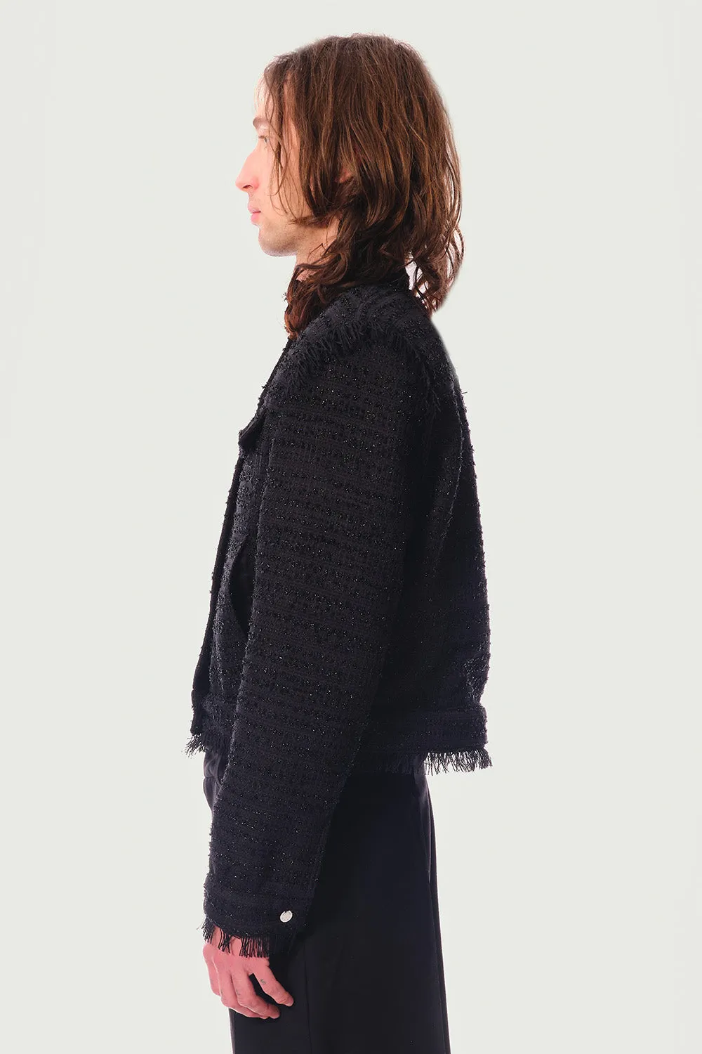 Jeanne Friot Micheline veste tweed noir 2XL