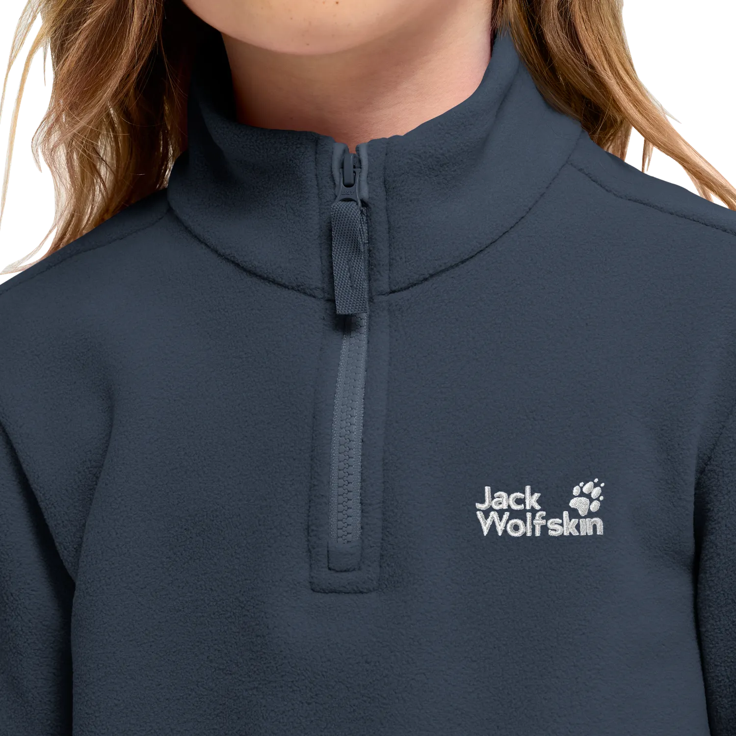 Jack Wolfskin Taunus 100 HZ pull polaire enfant demi-zip chaud