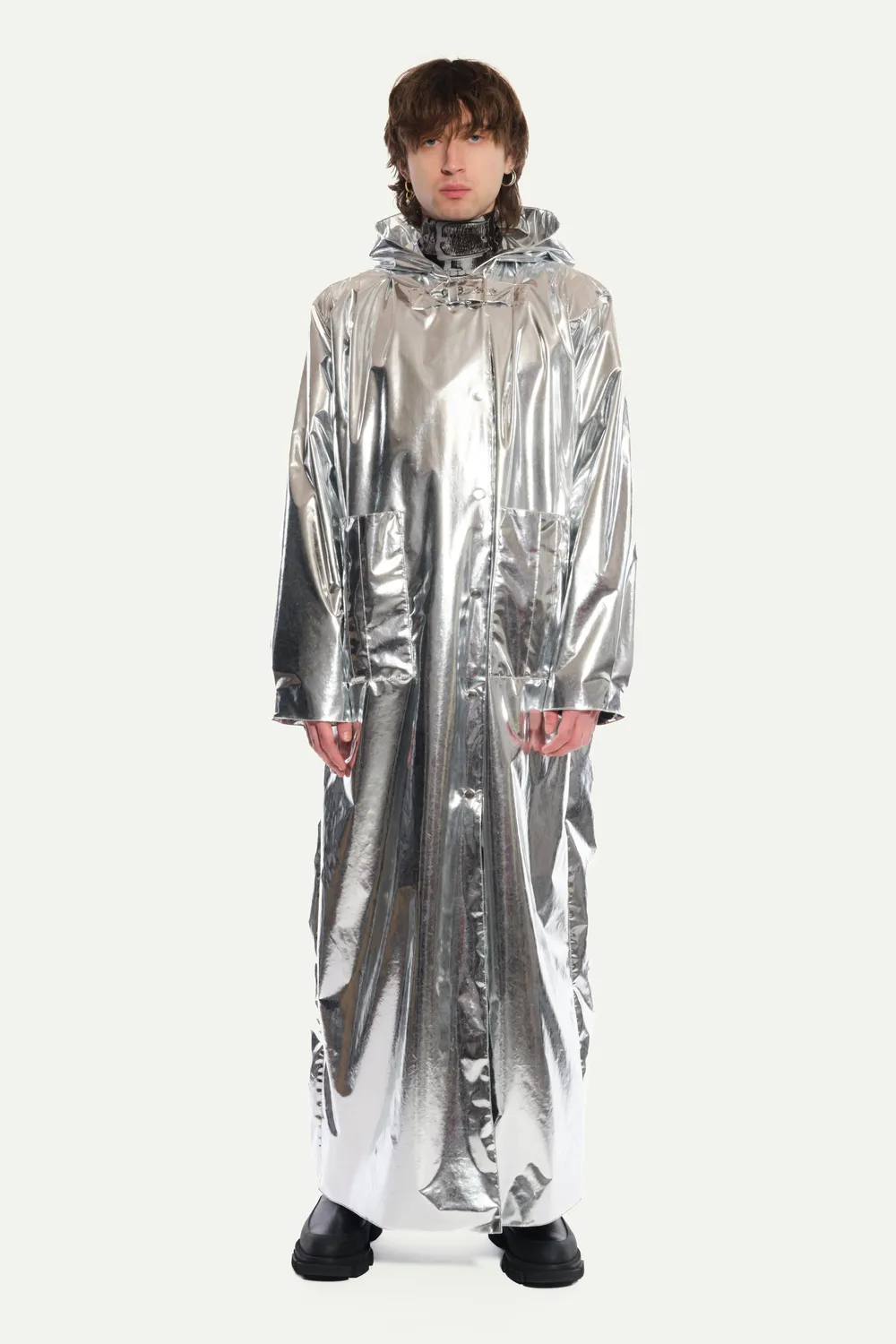 JEANNE FRIOT Silver Windbreaker coupe-vent argent