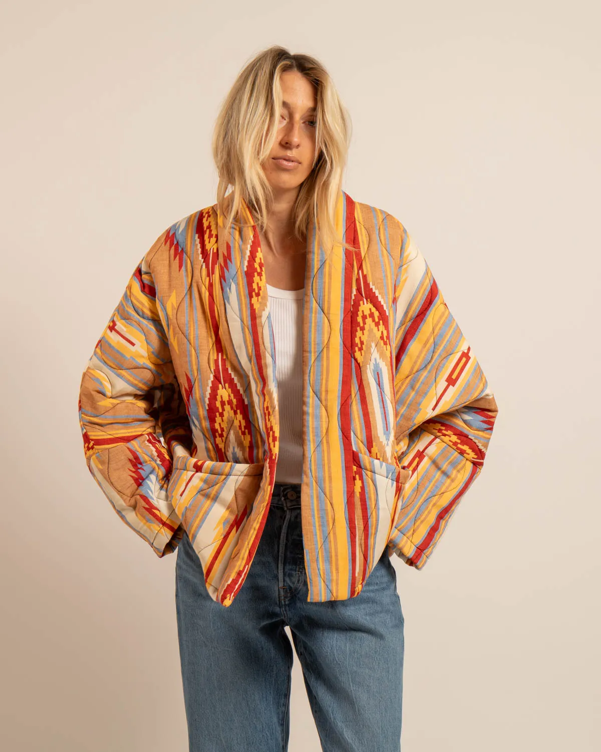 Aokyanos Chicago Koda kimono beige matelassé