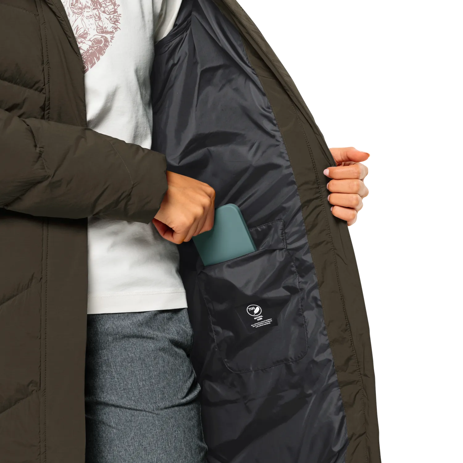 Jack Wolfskin Marienplatz Coat W manteau femme duvet chaud