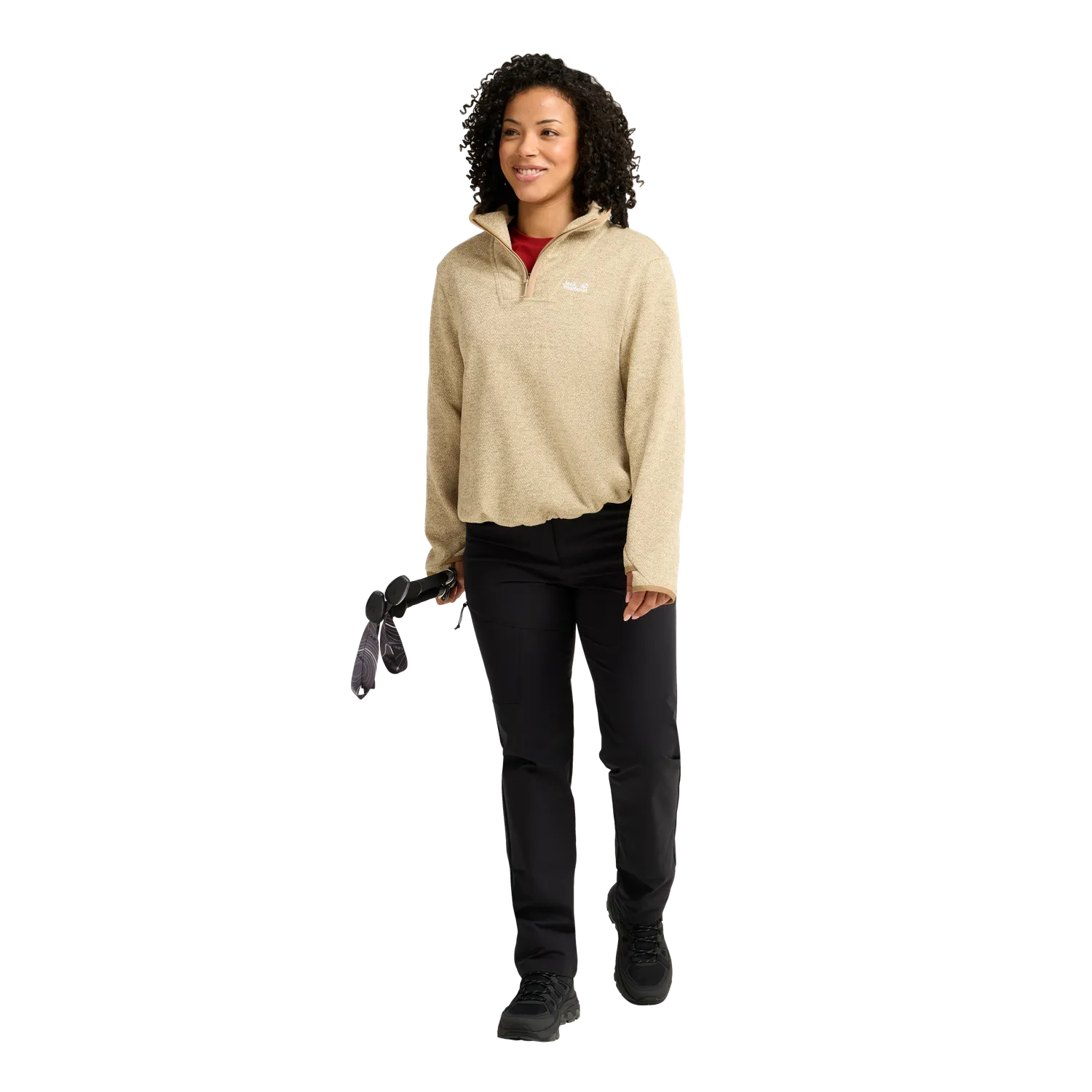 Jack Wolfskin Pinetrail HZ W pull polaire femme mi-zip
