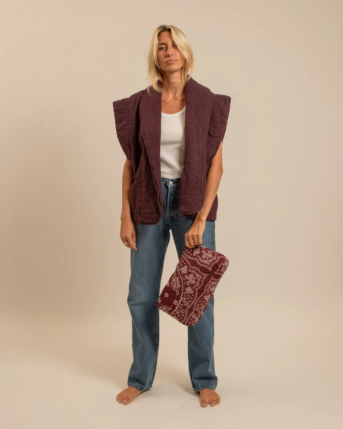 Aokyanos Orlando Bandana Bordeaux pochette viscose