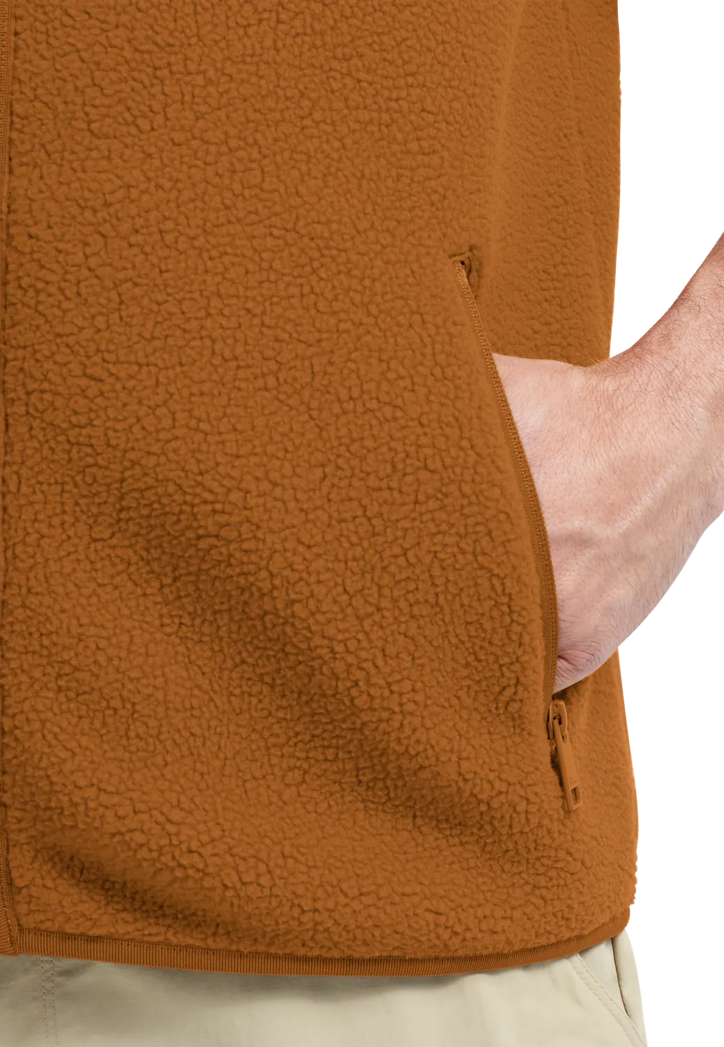 Jack Wolfskin Lite Curl Vest M gilet polaire col montant
