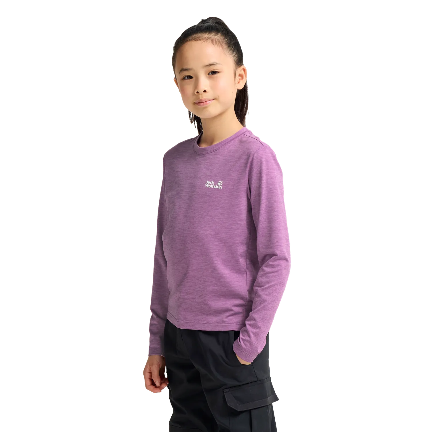 Jack Wolfskin Trail LS K t-shirt enfant manches longues sechage rapide