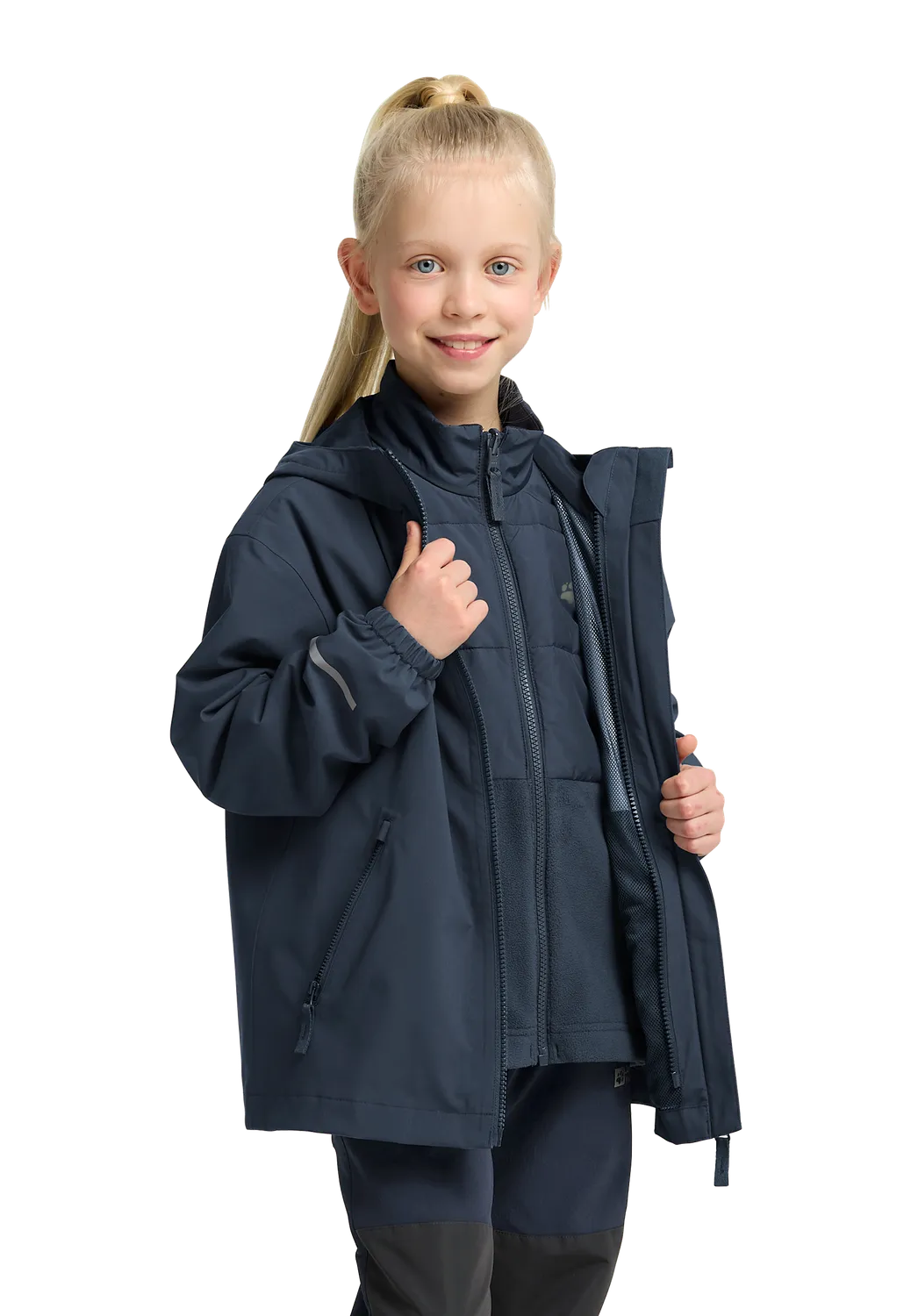 Jack Wolfskin Hybrid 3in1 Jacket K veste enfant imperméable