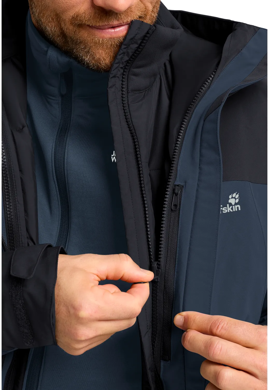 Jack Wolfskin Wild Places 3in1 JKT M Veste Homme Hiver