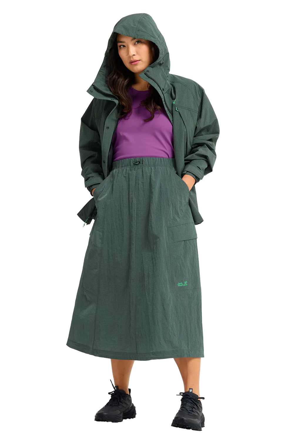 Jack Wolfskin Find The Wild Skirt W jupe femme froissée