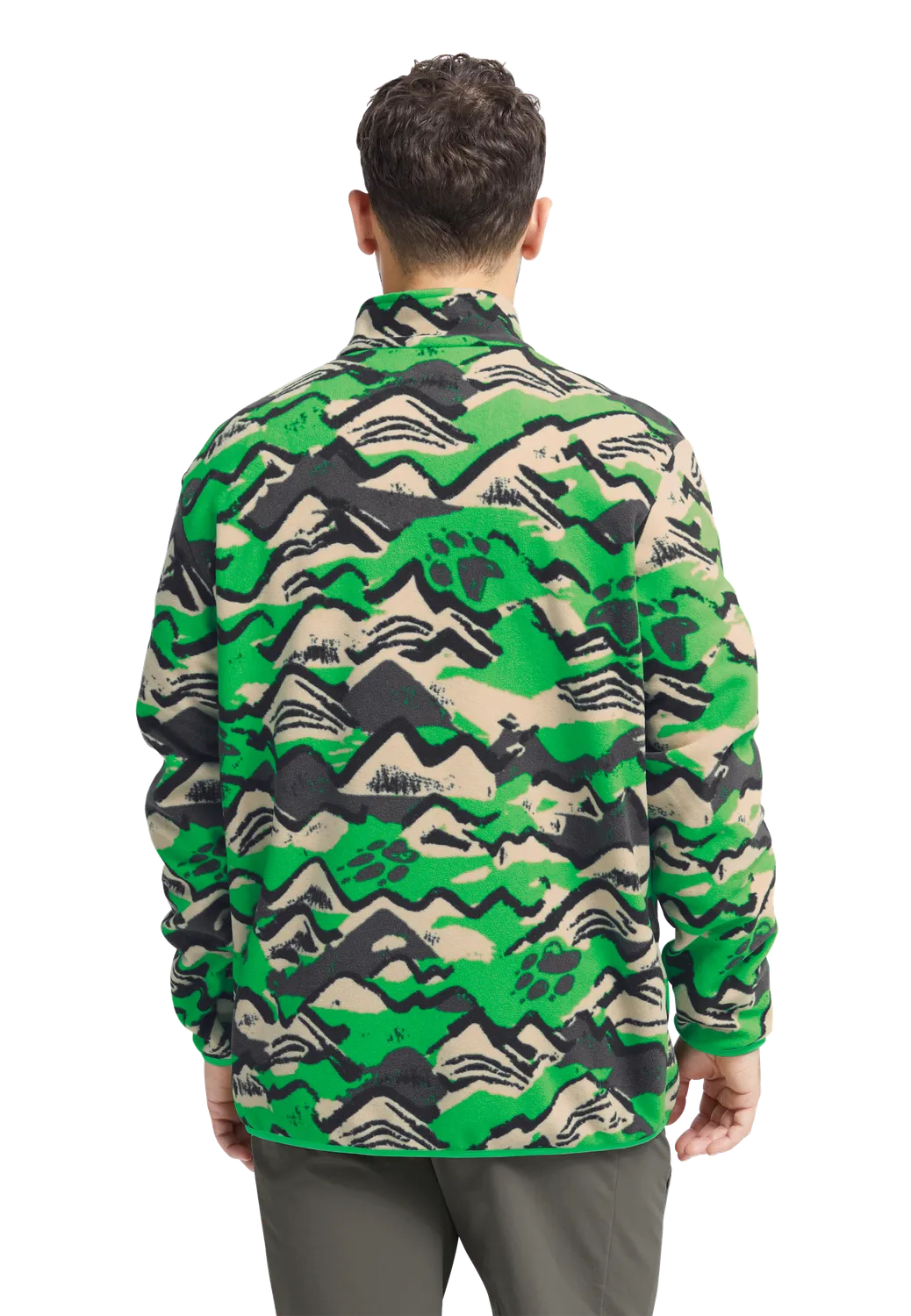 Jack Wolfskin Paw Era 100 Print Hz M pull polaire homme demi-zip
