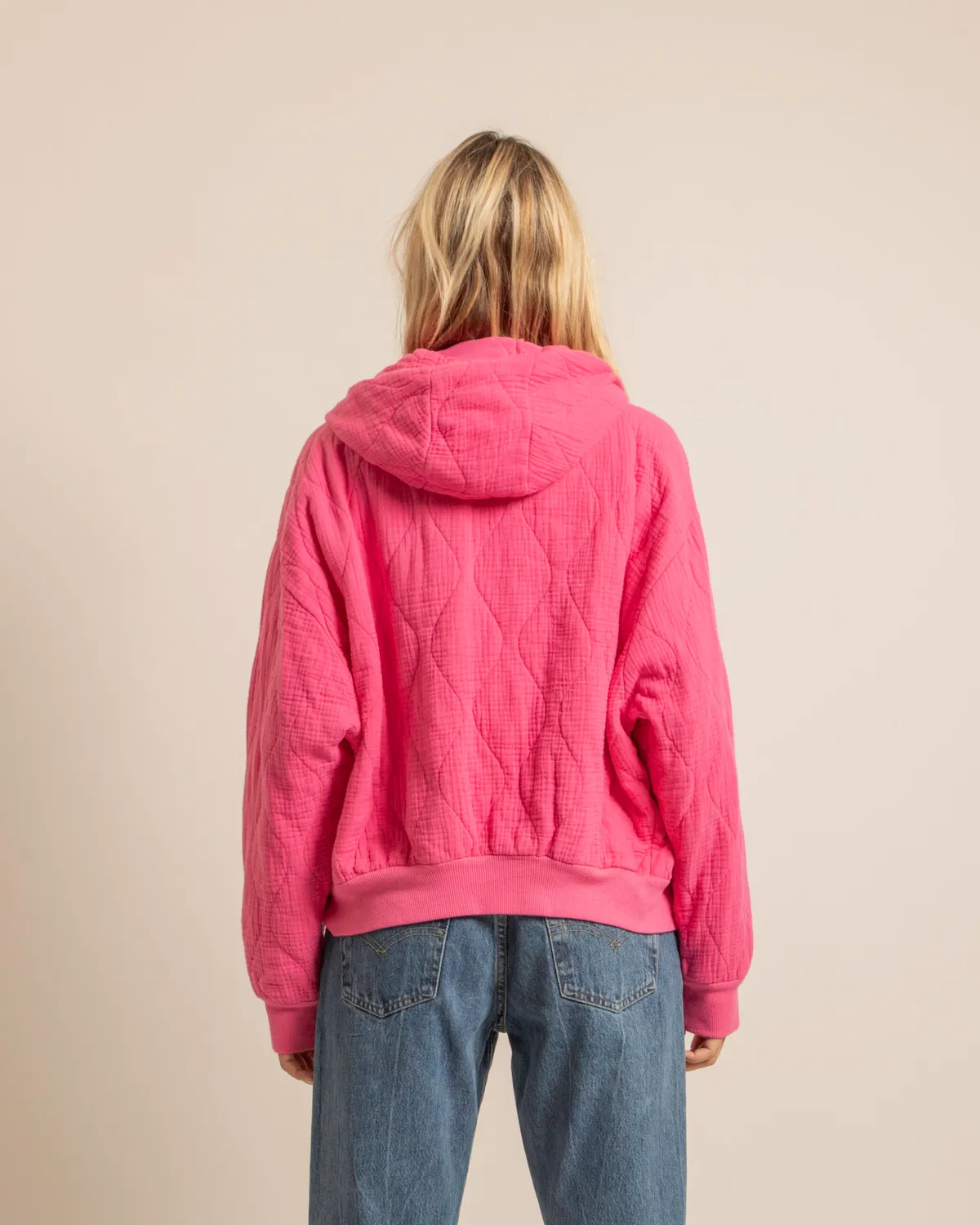 AOKYANOS Washington veste capuche fushia coton