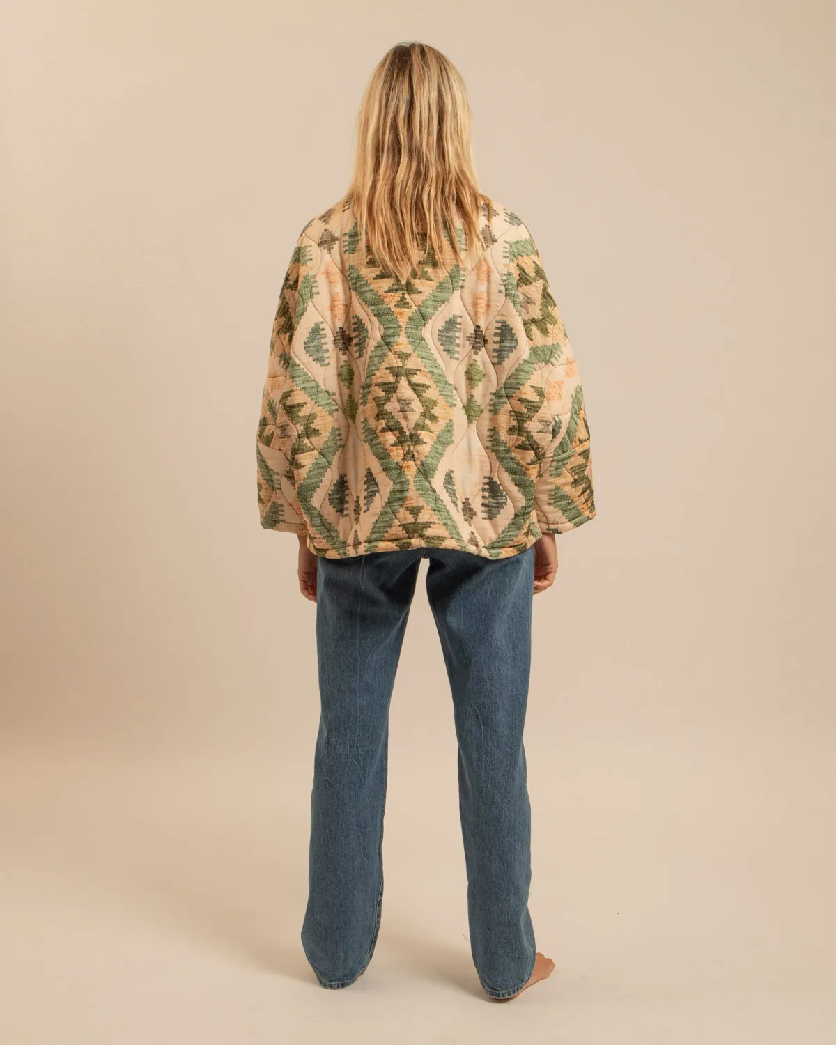 AOKYANOS Chicago Cibola Kaki kimono matelassé viscose