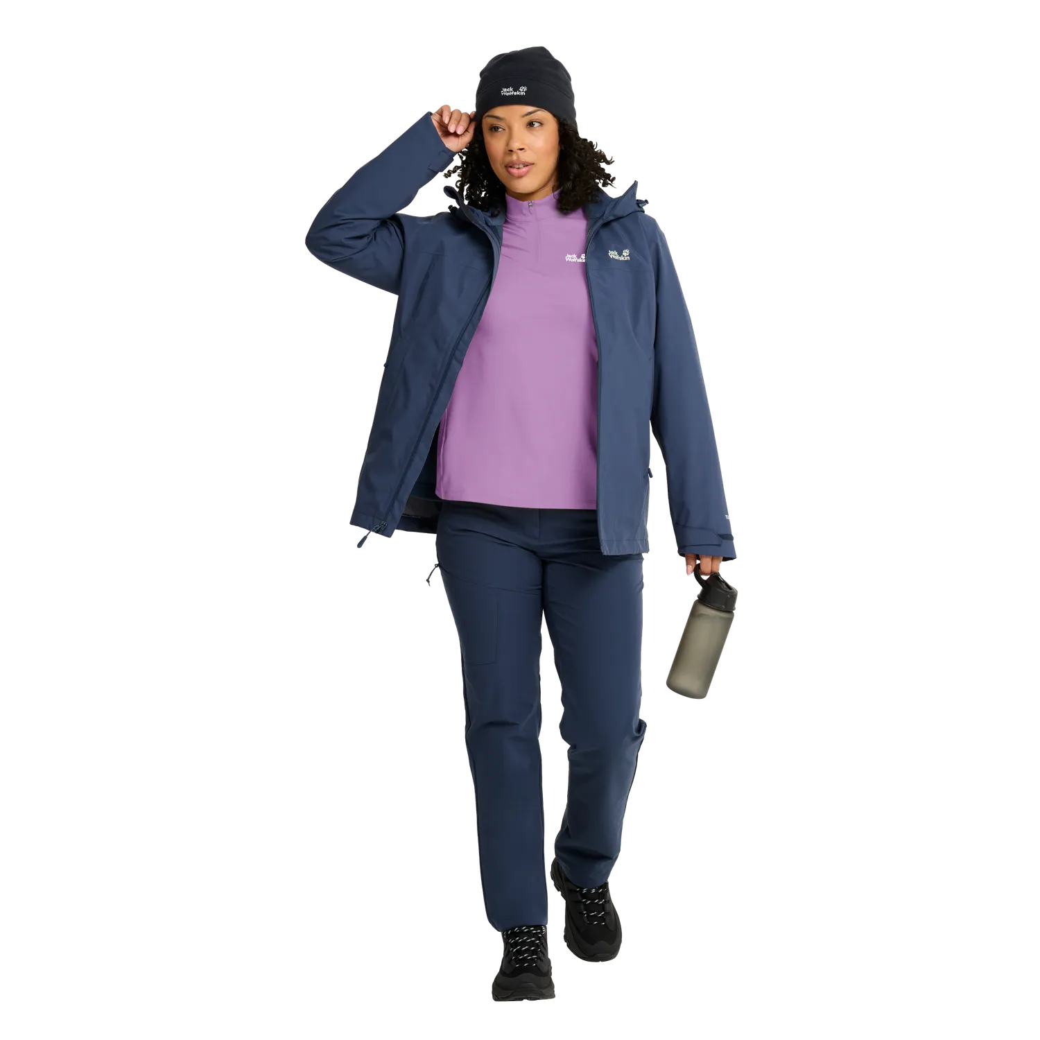 Jack Wolfskin Trail HZ W haut rando femme demi-zip respirant