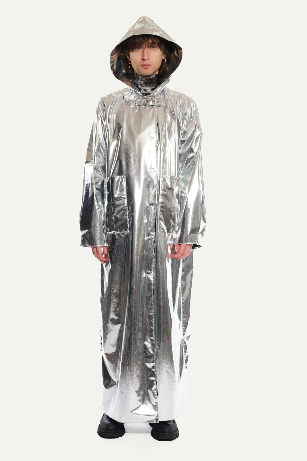JEANNE FRIOT Silver Windbreaker coupe-vent argent