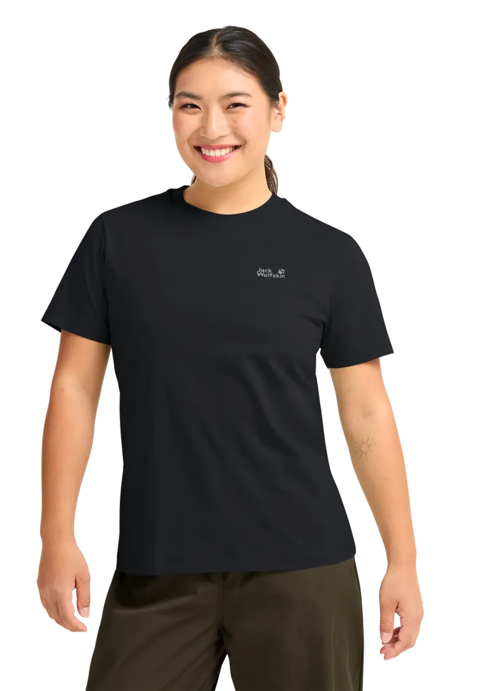 Jack Wolfskin Essential T W t-shirt femme coton coupe droite