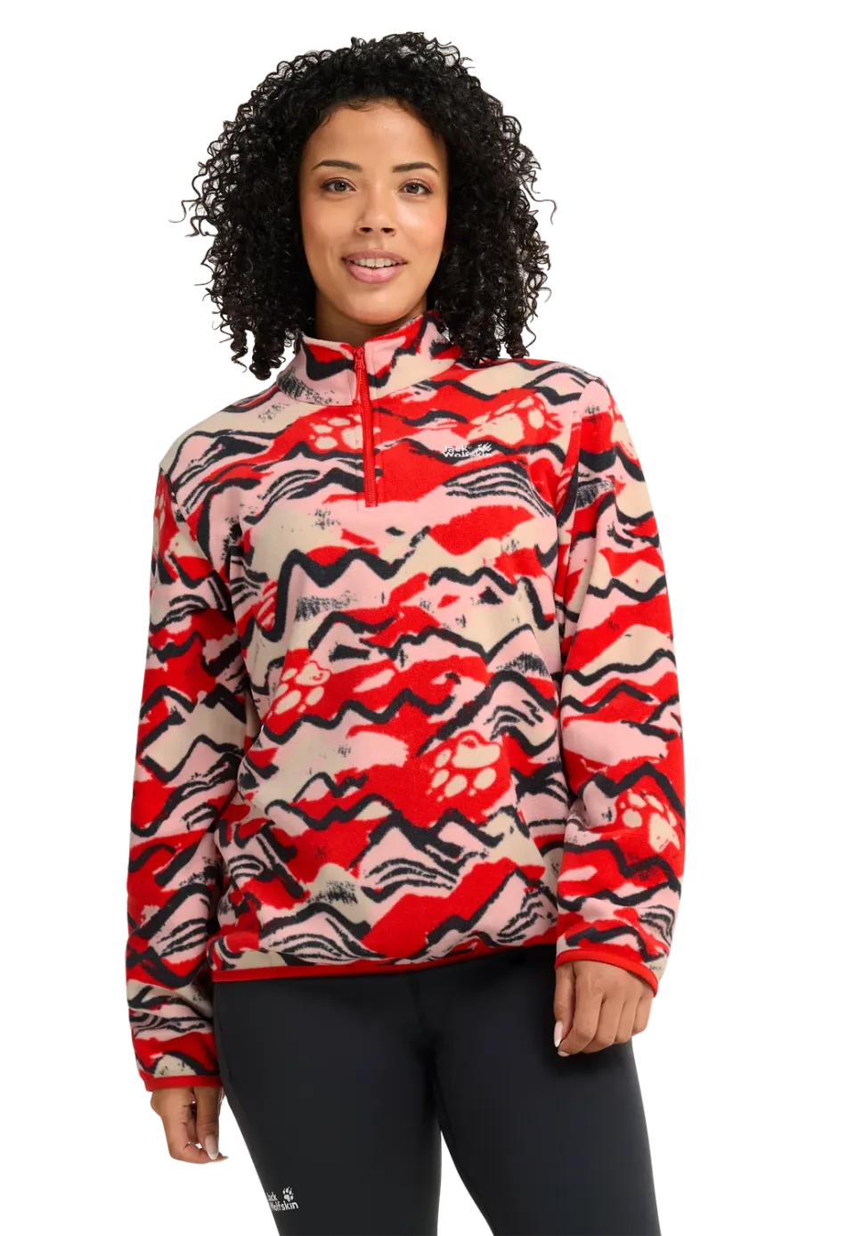 Jack Wolfskin Paw Era 100 Print polaire femme demi-zip