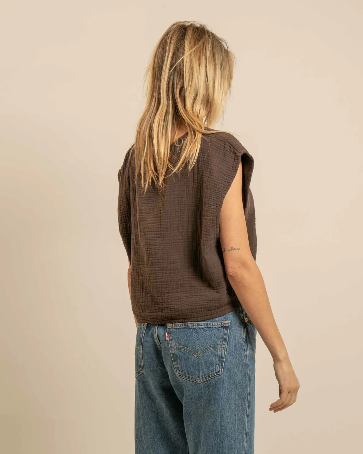 AOKYANOS Manhattan Chocolat crop top taille S-L