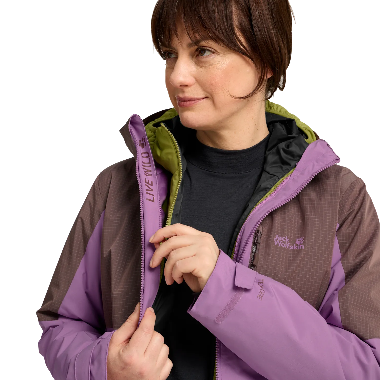 JACK WOLFSKIN HIKEMINDED 3IN1 JKT W veste 3-en-1 imperméable