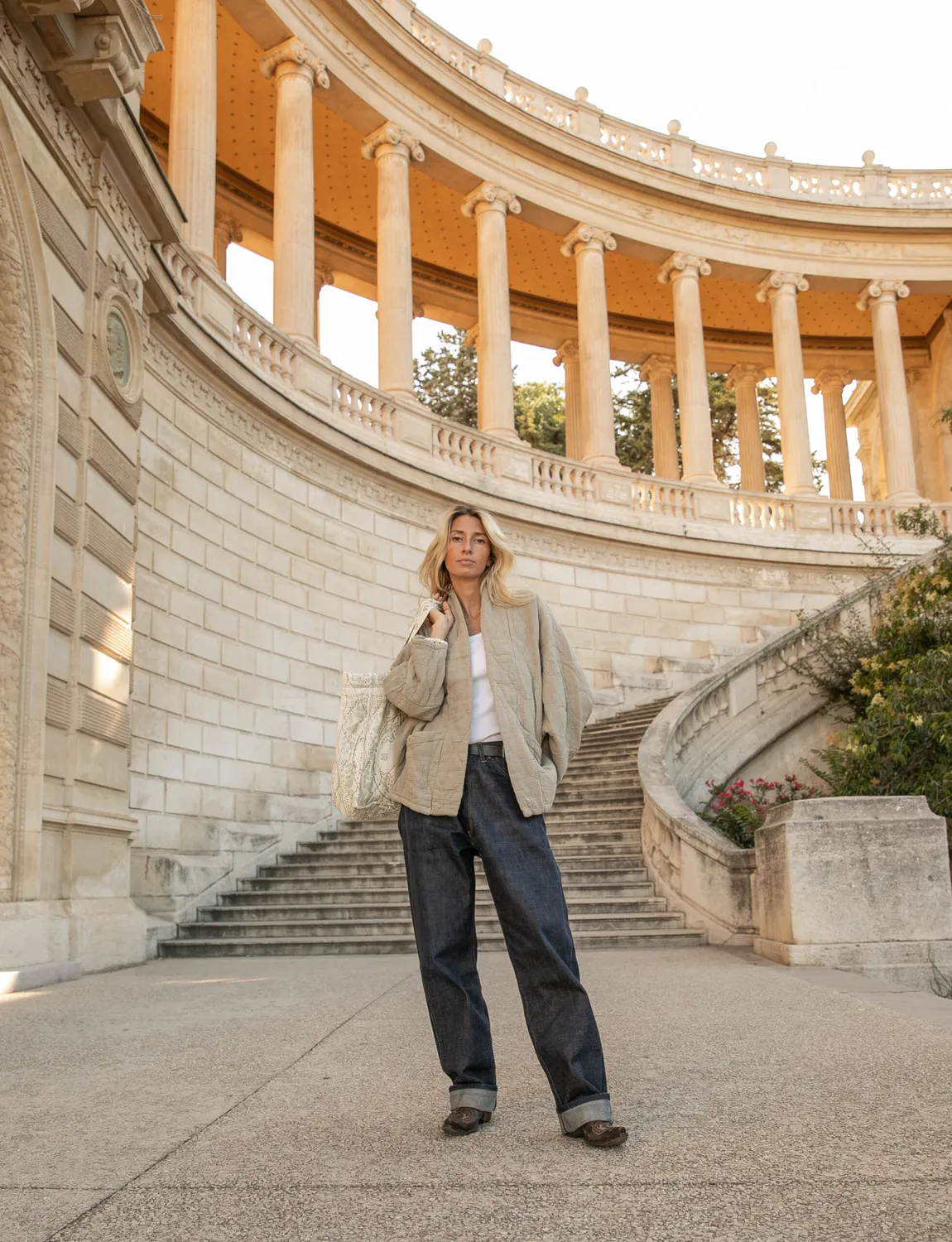 Aokyanos Chicago Beige veste kimono coton taille unique