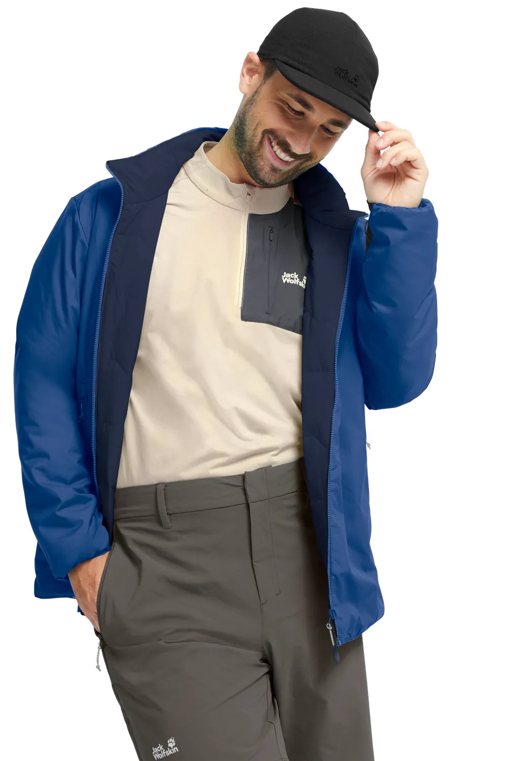 Jack Wolfskin Trail Light Ins 2in1 Jkt veste homme réversible