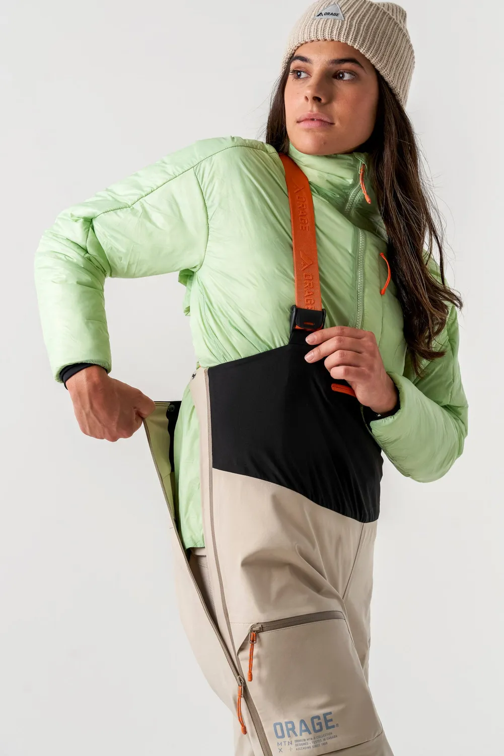 Orage MTN-X Cliff 3L salopette ski femme bouleau grand froid