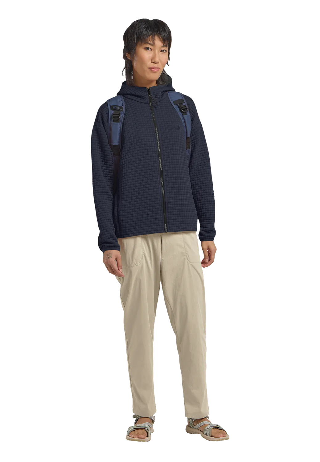 Jack Wolfskin Mogari Hooded FZ W polaire femme gaufrée