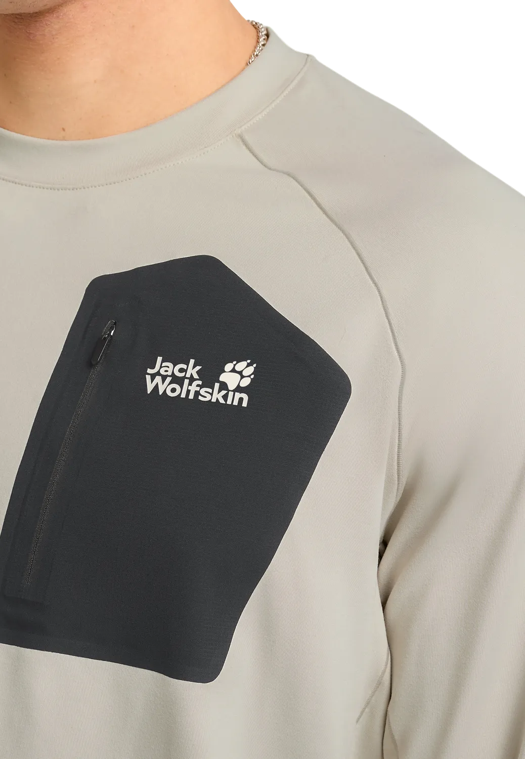 Jack Wolfskin Prelight Trail Crew M polaire homme poche