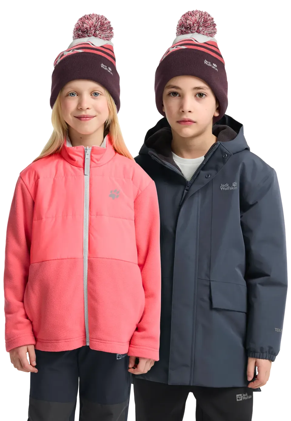 Jack Wolfskin Stripy Pompom Beanie K bonnet enfant