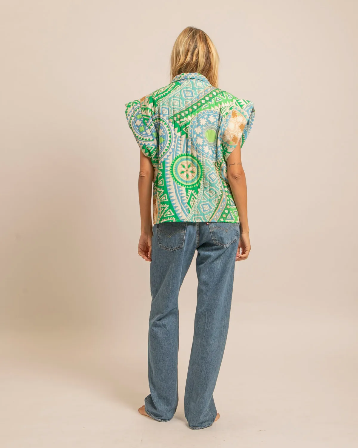 AOKYANOS Brooklyn gilet Nazcas Vert viscose