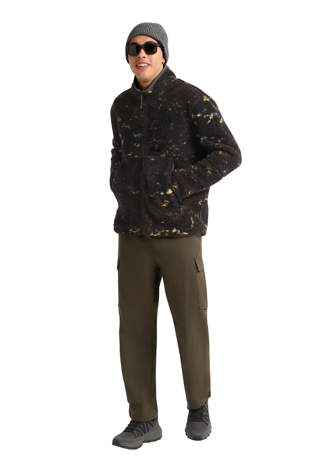 Jack Wolfskin Stone Lite AOP JKT M veste polaire homme sherpa