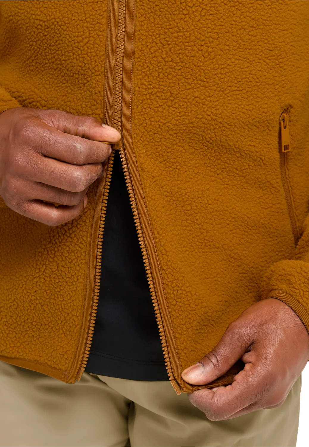Jack Wolfskin Lite Curl FZ polaire homme S-3XL col montant chaude