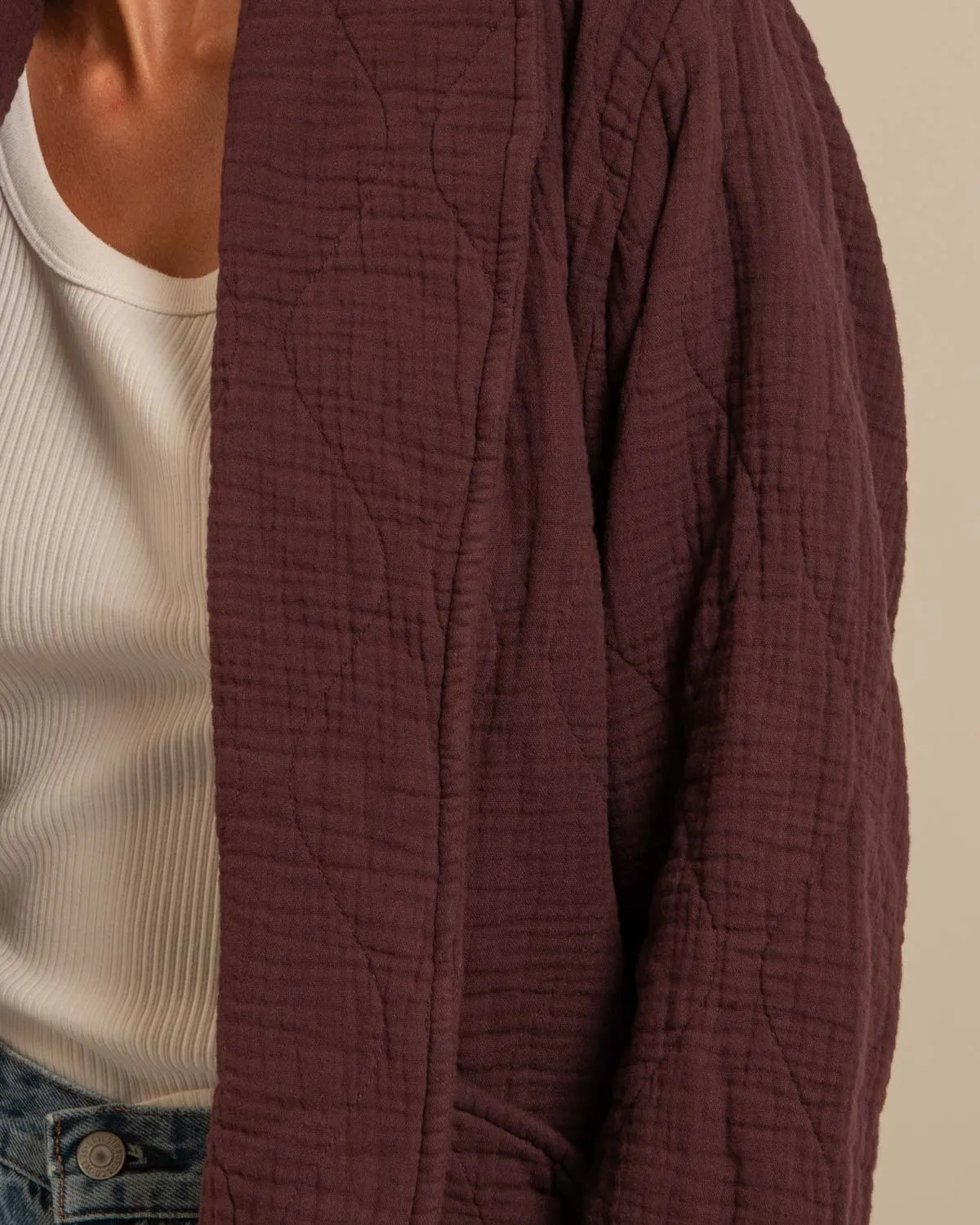 AOKYANOS Cuba Bordeaux kimono coton matelassé taille S-L