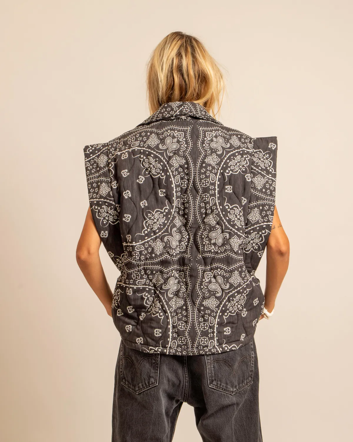 Aokyanos Brooklyn Bandanas gilet matelassé anthracite