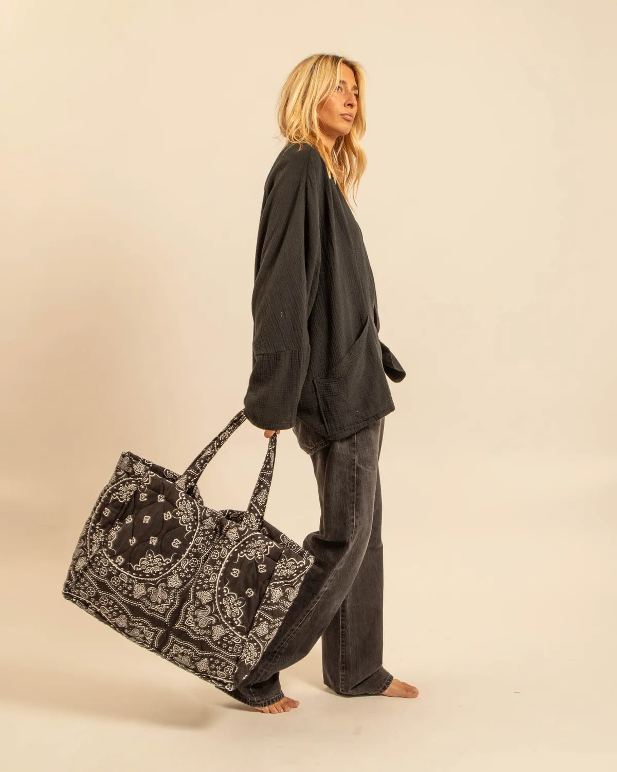 AOKYANOS Philadelphie Bandana Anthracite sac matelassé