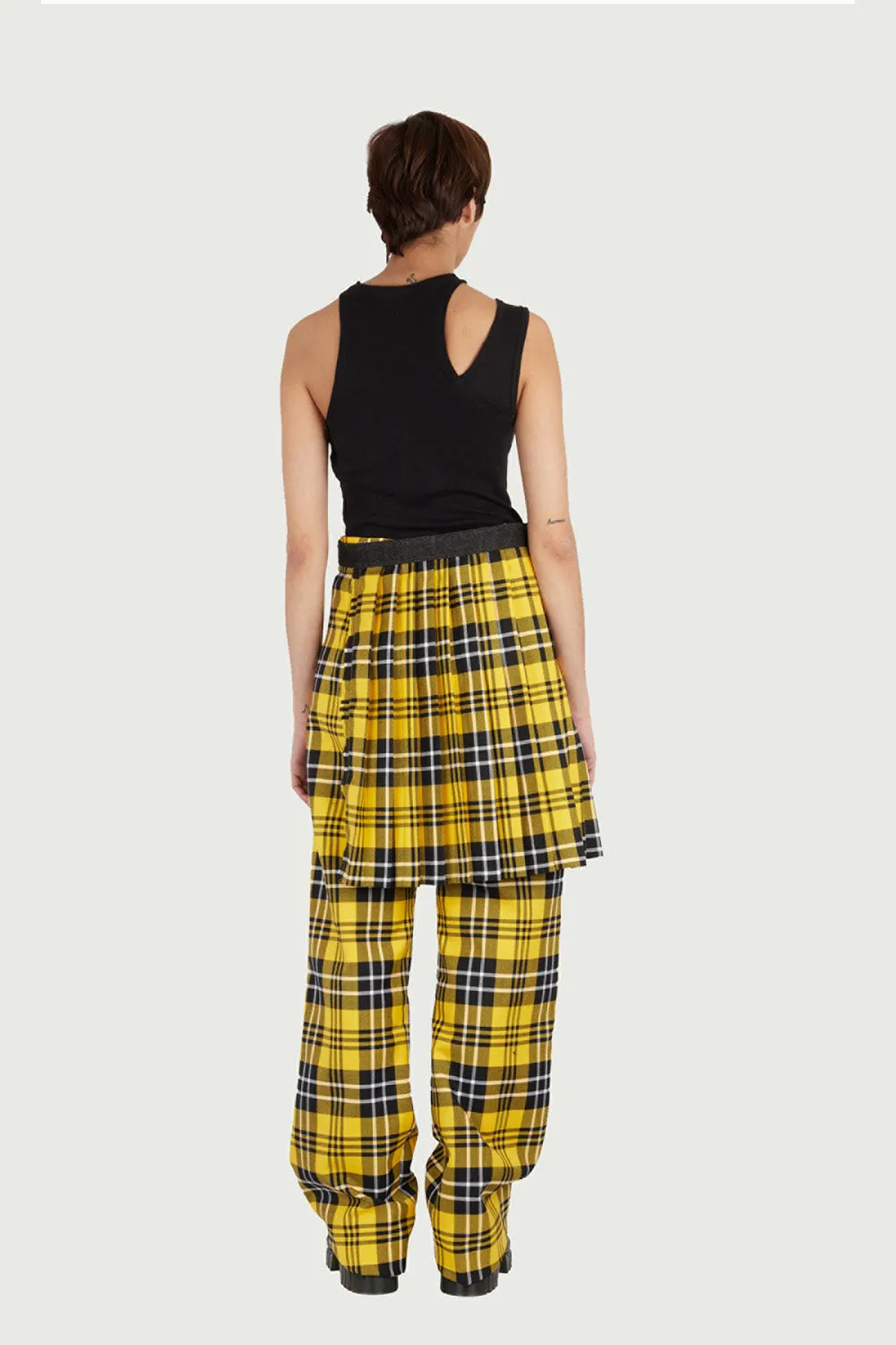 Jeanne Friot Clueless pantalon tartan jupe kilt ceinture