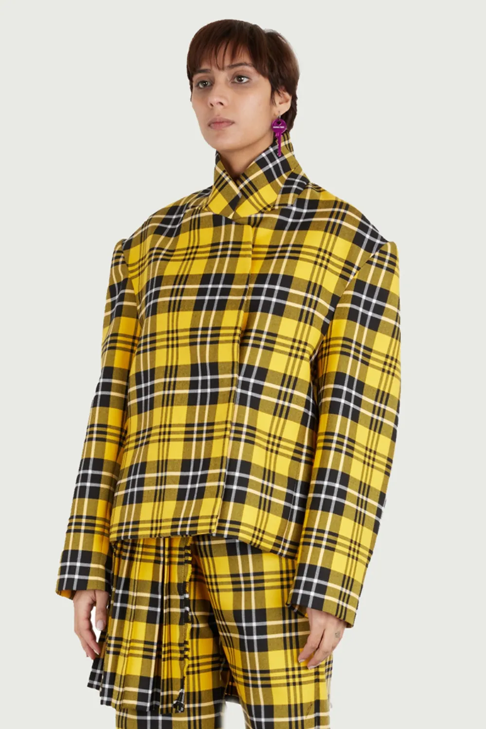 JEANNE FRIOT Clueless Jacket veste tartan laine upcyclée
