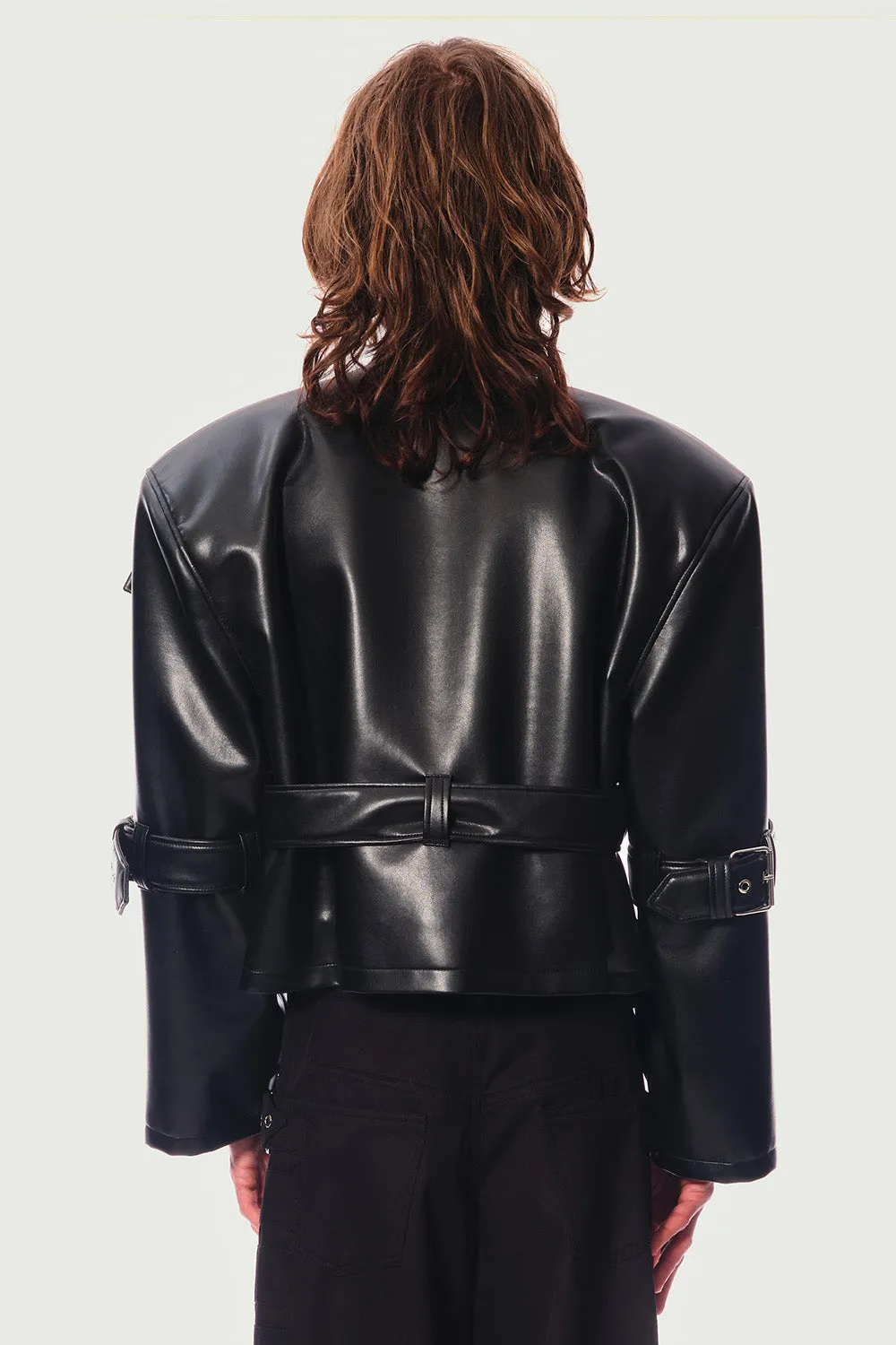 Jeanne Friot Lenny Perfecto veste cuir vegan noir