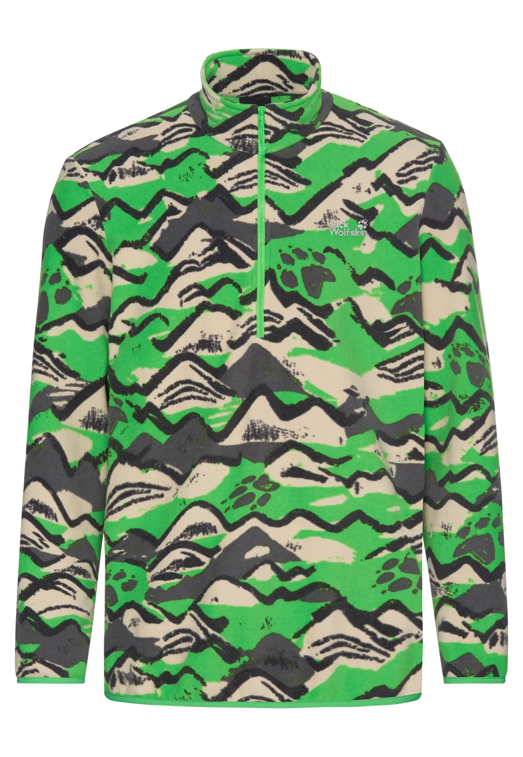 Jack Wolfskin Paw Era 100 Print Hz M pull polaire homme demi-zip