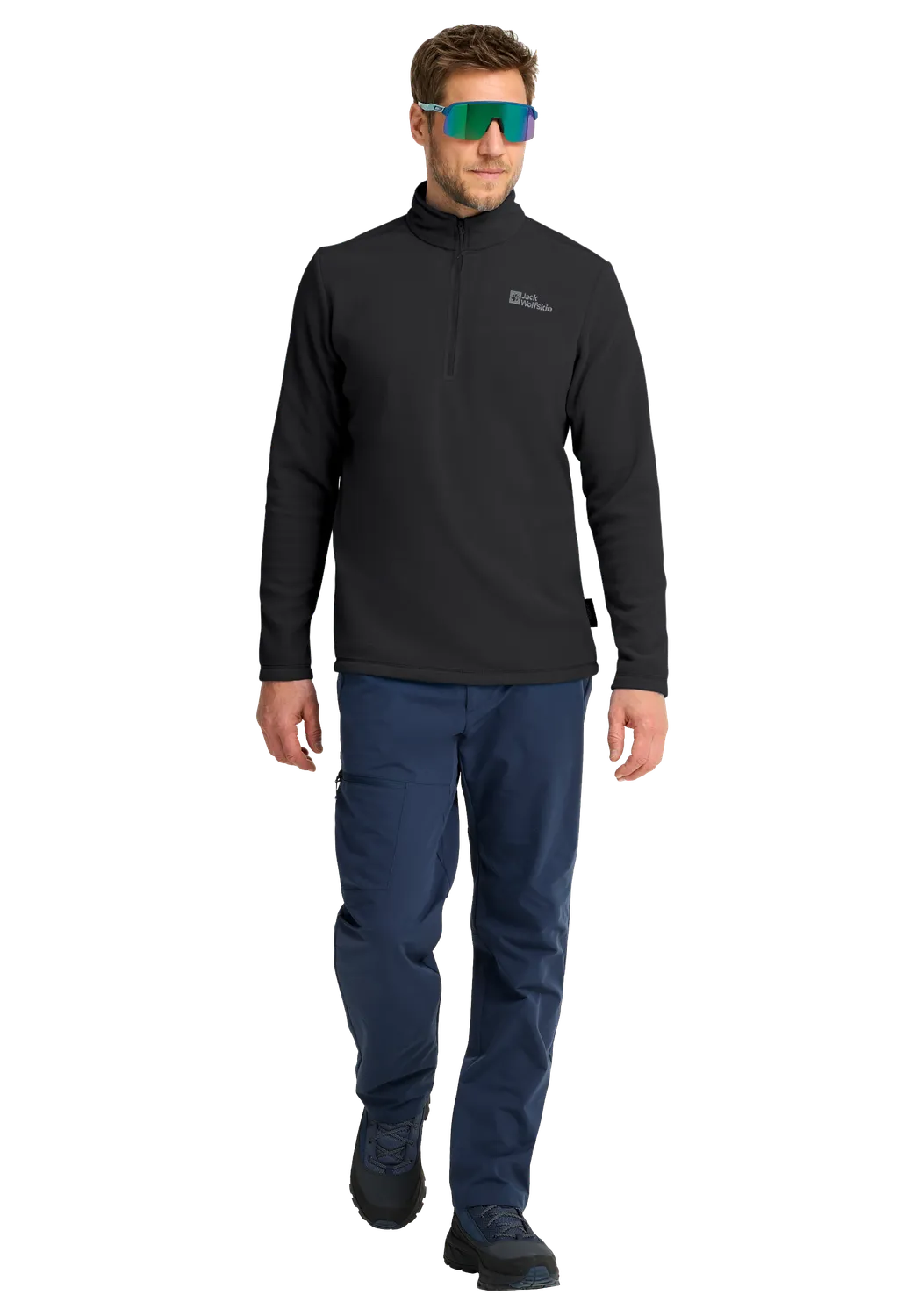 Jack Wolfskin Taunus HZ M pull polaire homme demi-zip léger