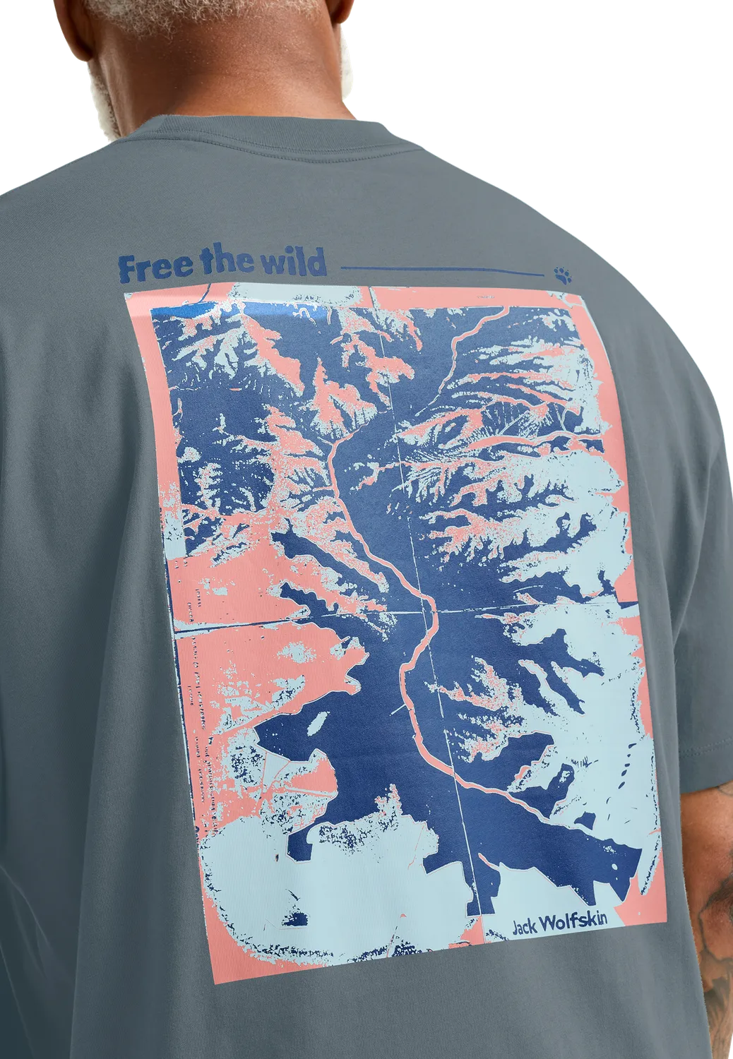 Jack Wolfskin Confident T M t-shirt homme coton imprimé