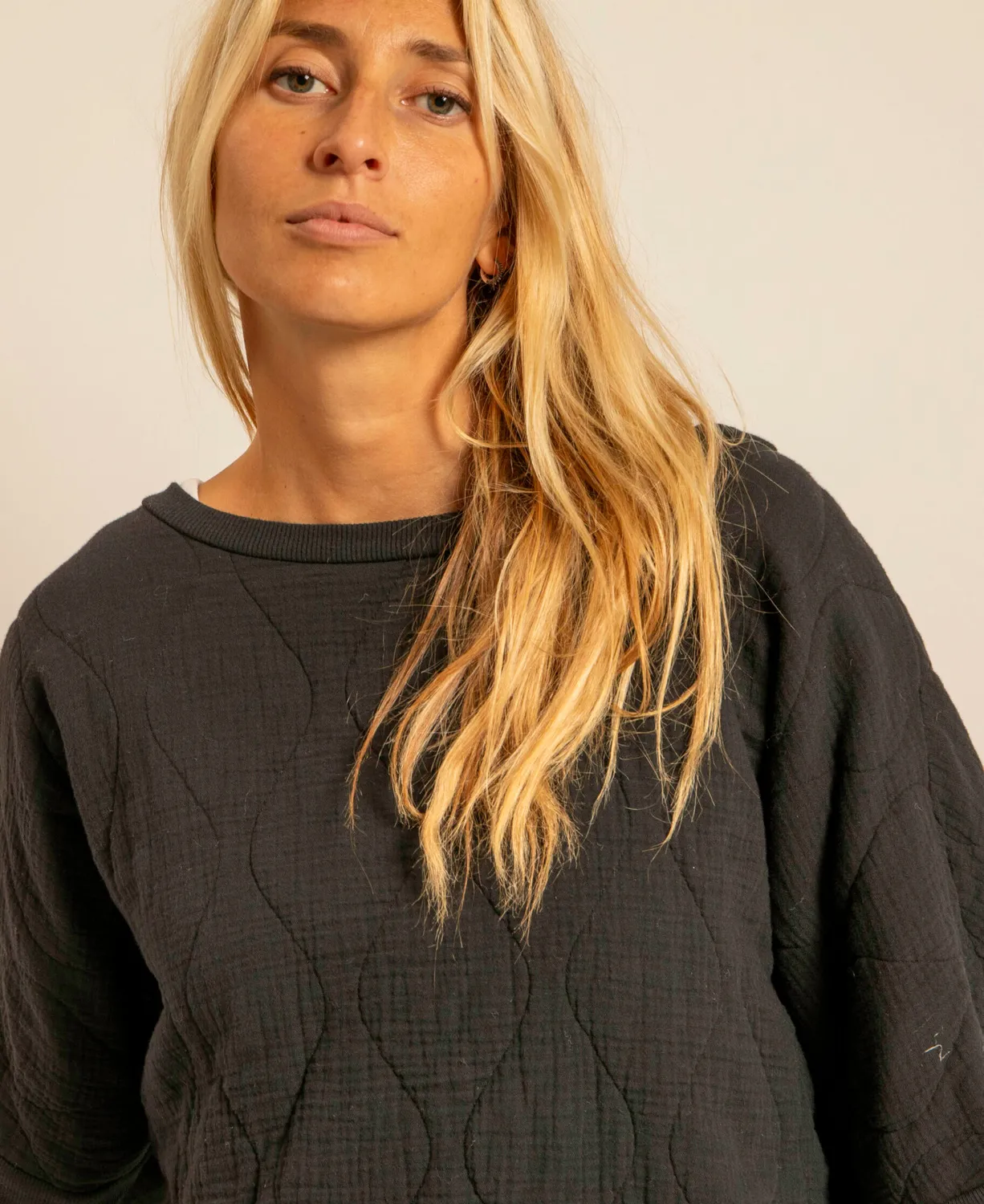 AOKYANOS Memphis Noir sweat matelassé coton