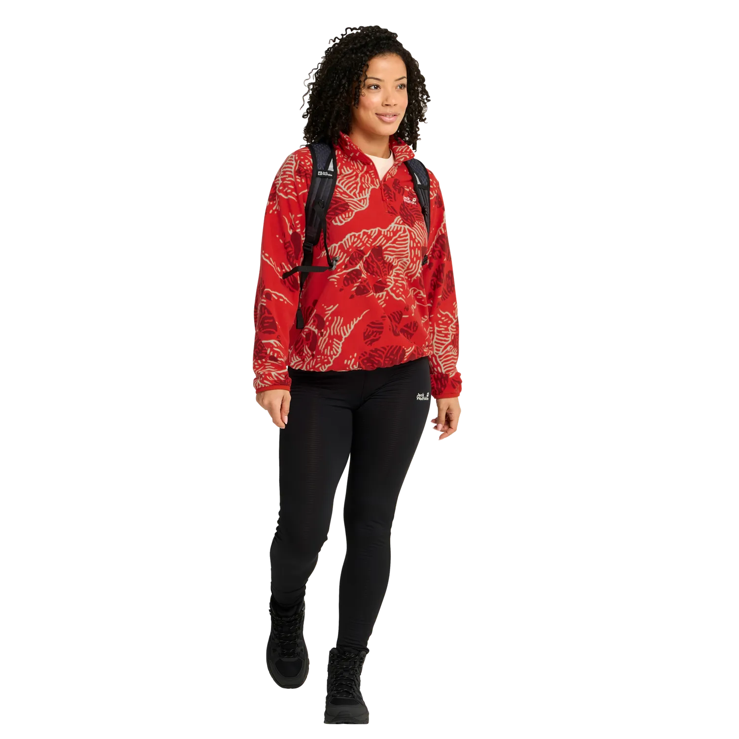 Jack Wolfskin Paw Era 100 Print HZ W polaire femme demi-zip