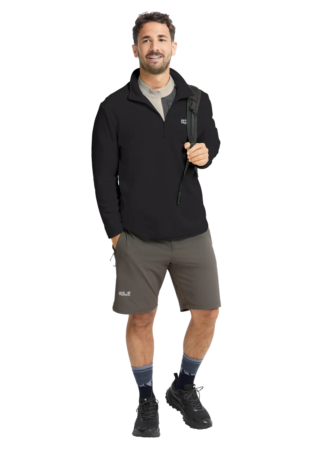 Jack Wolfskin Taunus 100 HZ M pull polaire homme demi-zip
