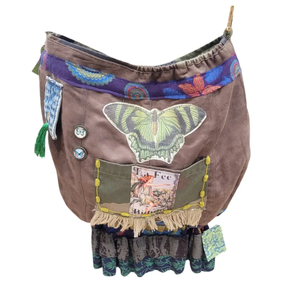 La Fée Bidule Papillon sac cabas toile upcyclée