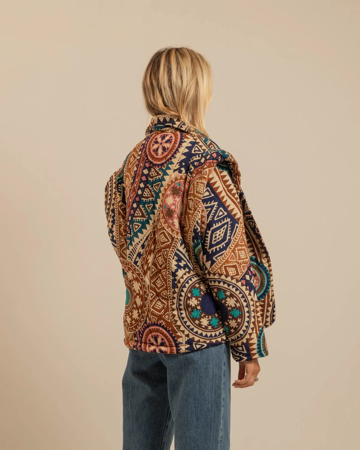 AOKYANOS San Francisco Nazcas kimono navy matelassé
