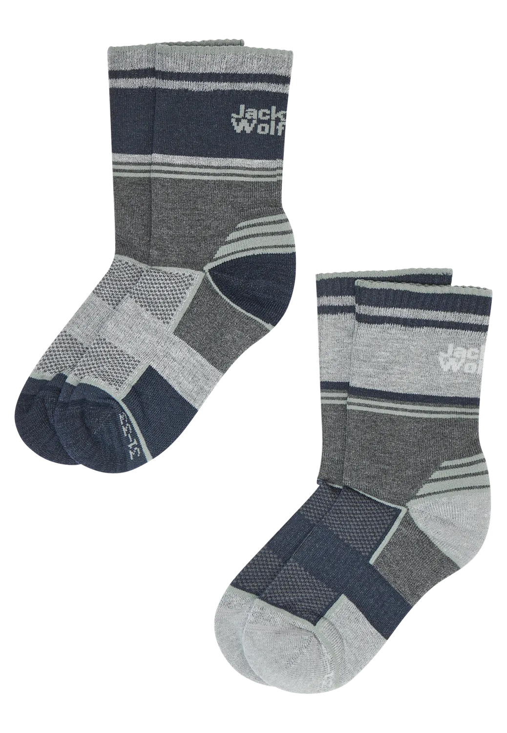 Jack Wolfskin Hike Sock C chaussettes rando enfant lot 2 respirantes